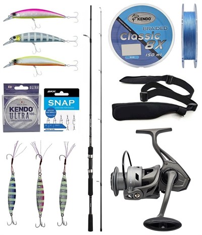 Yek Outdoor Spin Olta Seti Shimano Kamış FX XT Spinning Moderate Fast 2,70m 14-40g 2pc&Kendo Azzurro 4000 Olta Makinesi