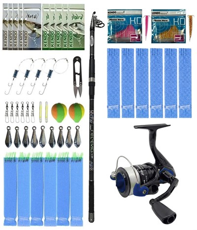 Yek Outdoor Surf Olta Seti Kendo Legend 3.90m 80-180gr Olta Kamışı&Okuma FNX-60BL Olta Makinesi