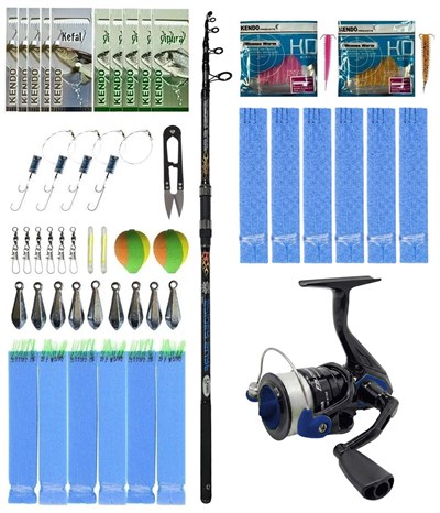 Yek Outdoor Surf Olta Seti Kendo Spider Surf 3.90m 50-150gr Olta Kamışı&Okuma FNX-60BL Olta Makinesi