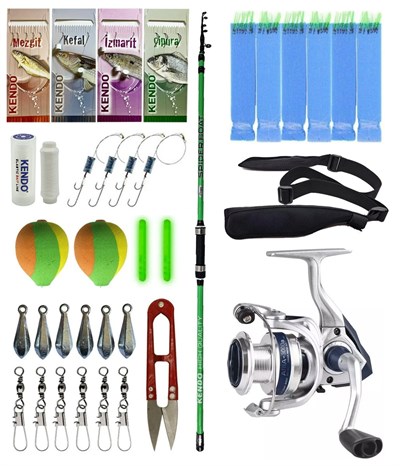 Yek Outdoor Tekne Olta Seti Kendo Spider Boat 2.10cm Olta Kamışı&Okuma ARIA-5000a Olta Makinesi