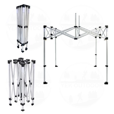 Yek Outdoor Teleskopik 3x2 m Bagaj Boy Otomatik Gazebo İskeleti | Çardak İskeleti