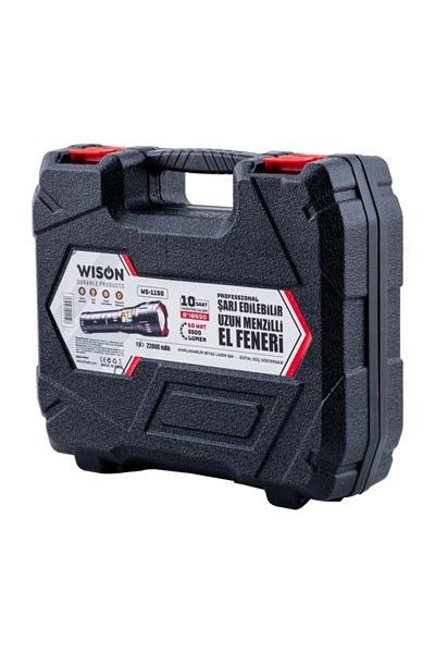 Yek Outdoor WS-1150 Pro Şarjlı El Feneri – 60W | 5500 Lümen | Zoom Özellikli