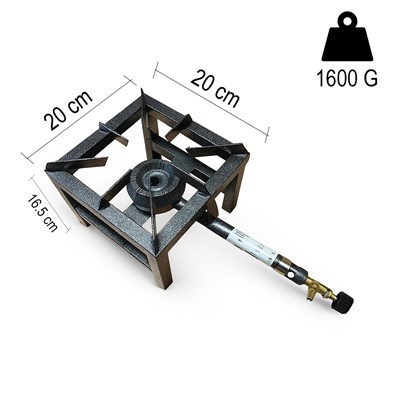 Yek Outdoor Yüksek Isılı Mini Kare Volkan Ocak 20x20cm - Yer Ocağı 