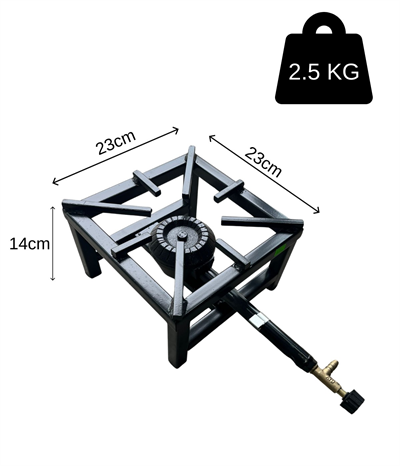 Yek Outdoor Yüksek Isılı Mini Kare Volkan Ocak 23x23cm - Yer Ocağı 