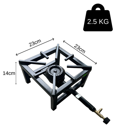 Yek Outdoor Yüksek Isılı Mini Kare Volkan Ocak 23x23cm - Yer Ocağı 