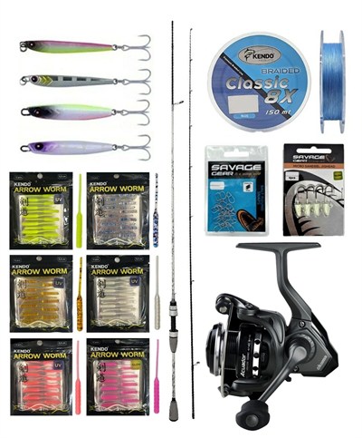 YekOutdoor Arrow Worm LRF Seti Kendo Kenshi Pro 2.10m 1-7 gr Olta Kamışı&Okuma Acuador ACU-2500A 3+1BB Olta Makinesi