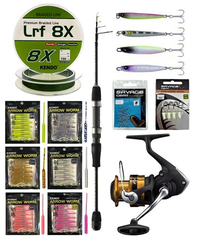 YekOutdoor Arrow Worm LRF Seti Okuma Lrf-Tele-706UL 212cm 1-8 gr Lrf Kamışı&Shimano Makina FX 1000 FC