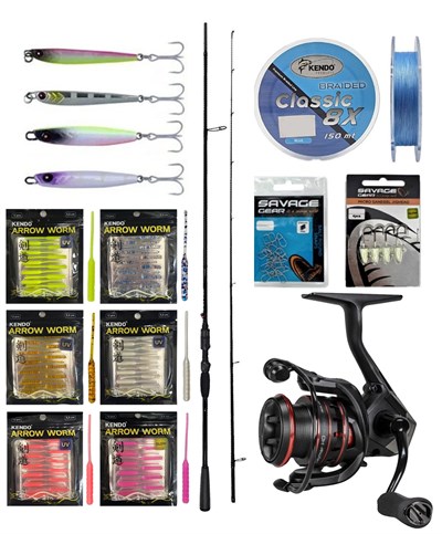 YekOutdoor Arrow Worm LRF Seti Okuma Psycho Stick Game 198cm Ex-Fast 0.5-3.5gr 2 Parça Olta Kamışı&Okuma Ceymar HD CHD-2500A 7+1BB Olta Makinesi