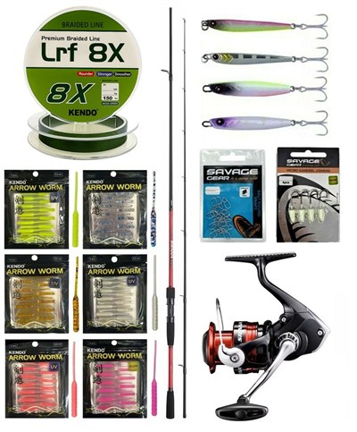 YekOutdoor Arrow Worm LRF Seti Shimano Kamış Sienna Spinning Sensitive 1,91m 1-10g 2pc&Shimano Sienna 1000 Fg Lrf Makinesi