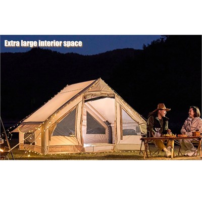 YekOutdoor Dört Mevsim Su Geçirmez 6 Kişilik Lüks Şişme Kamp Çadırı 300x210x190cm  