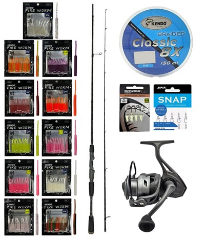 YekOutdoor FireWorm LRF Seti Okuma Epixor LRF Ultra Light Game Spin 213cm 1-8gr 2 Parça Olta Kamışı&Kendo Azzurro 2000 Olta Makinesi