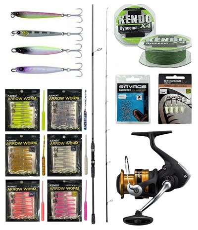 YekOutdoor FireWorm LRF Seti Okuma Wave Up Spin 229cm 3-14gr 2 Parça Olta Kamışı&Shimano Makina FX 1000 FC