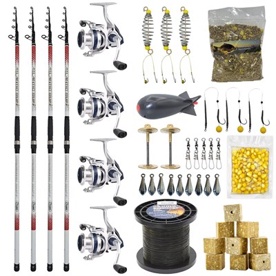 YekOutdoor Full Çeşit 4lü Okuma Göl Seti Kendo Atlantic Surf 4.20m 100-250gr Olta Kamışı&Okuma ARIA-6000a 1BB Olta Makinesi