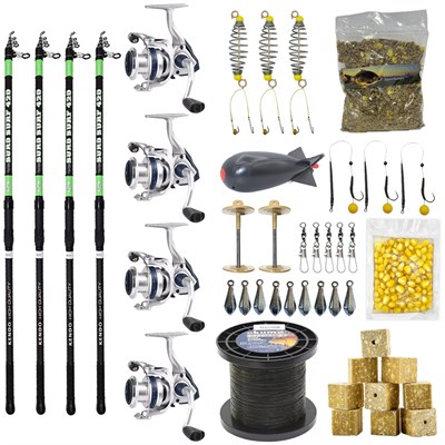 YekOutdoor Full Çeşit 4lü Okuma Göl Seti Kendo Suro Surf 420cm 100-200gr Olta Kamışı&Okuma ARIA-5000a 1BB Olta Makinesi