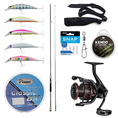 YekOutdoor Okuma Profesyonel Spin/LRF Seti Okuma Azaki Spin 274 cm 12-35 gr 2 Parça Spin Kamışı&Okuma Ceymar HD CHD-2500A Matt Black 7+1BB Olta Makinesi