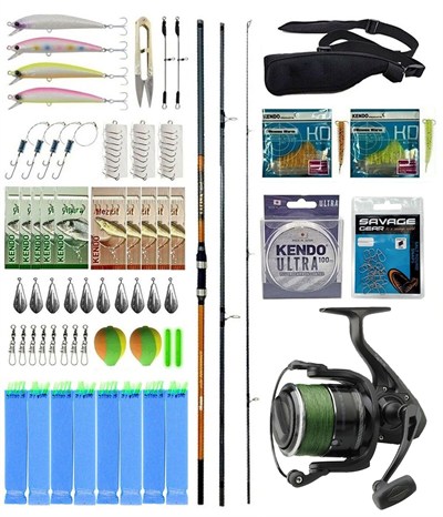 YekOutdoor Pro Olta Seti Okuma Salina Surf 420 cm 3 Parça Surf Kamışı&Dam Quick Darkside 4B Spod 7000S Olta Makinesi