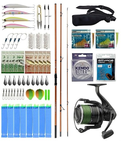 YekOutdoor Pro Olta Seti Okuma Trio Rex Surf 420cm 120-250gr 3 Parça Surf Kamışı&Dam Quick Darkside 4B Spod 7000S Olta Makinesi