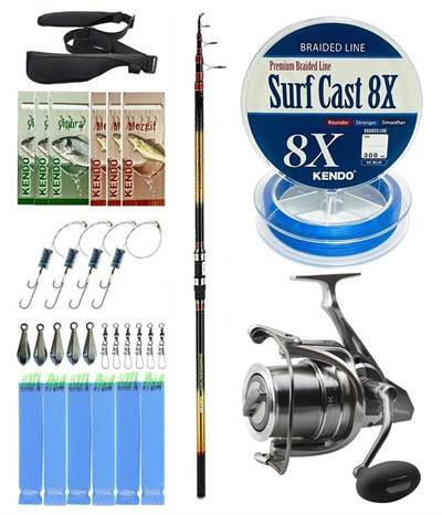 YekOutdoor Profesyonel Olta Seti Okuma Savant Surf 420 cm Surf Kamışı&Okuma SURF-8K Olta Makinesi