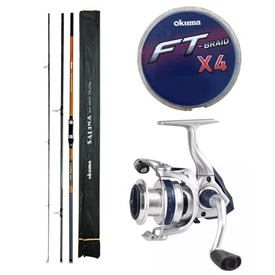 YekOutdoor Profesyonel Olta Seti Okuma Salina Surf 14 420 cm 3 Parça Surf Kamışı&Okuma ARIA-6000a 1BB Olta Makinesi