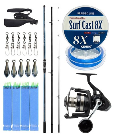 YekOutdoor Profesyonel Olta Seti Shimano Kamış Alivio Surf T 425 BX-G 4,25m 225g 3pc&Savage Gear SGS8 8000 FD Olta Makinesi