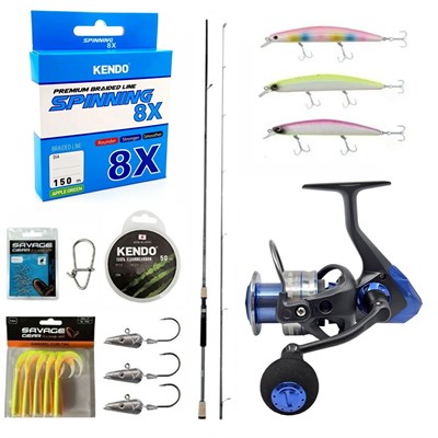 YekOutdoor Profesyonel Spin Olta Seti Okuma Azaki Spin 244 cm 7-28 gr 2 Parça Spin Kamışı-Okuma Safina SNW-4000A 4+1BB Olta Makinesi