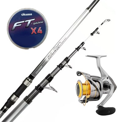 YekOutdoor Profesyonel Surf Olta Seti Okuma Wave Power Tele Surf 4.20 cm 100-200 gr 5 Parça Surf Kamışı&Okuma Avenger Av-6000 6+1BB Olta Makinesi
