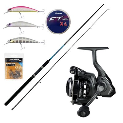 YekOutdoor Spin Olta Takımı Okuma G-Power Spin 9 270cm 7-35 gr 2 Parça Spin Kamışı&Okuma Acuador ACU-3000A 3+1BB Olta Makinesi