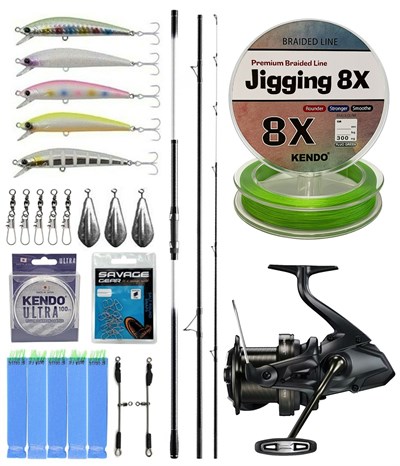 YekOutdoor Surf Seti Shimano Kamış Beastmaster K Surf Hybrid 4,50m 225g 3pc K-type DPS&Shimano Makina Speedmaster 14000 XTD