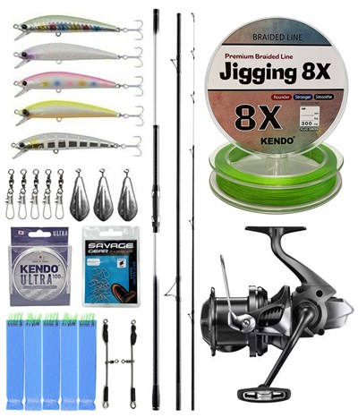 YekOutdoor Surf Seti Shimano Kamış Beastmaster K Surf Tubular 4,50m 225g 3pc Low Rider DPS&Shimano Makina Aerlex XTC 14000