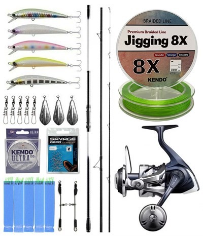 YekOutdoor Surf Seti Shimano Kamış Beastmaster K Surf Hybrid 4,50m 225g 3pc K-type DPS & Shimano Twin Power 8000 SW C PG Jig Olta Makinesi