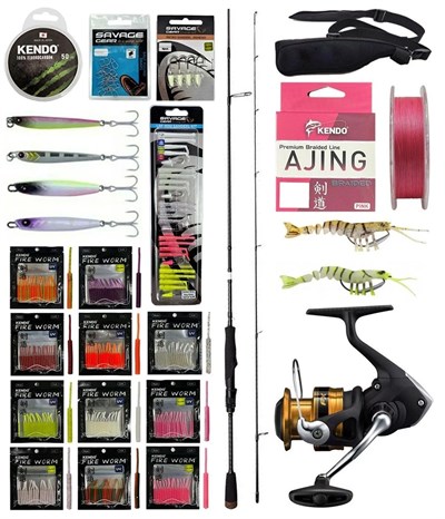 YekOutdoor ULTRA LRF Seti Savage Gear SG2 Ultra Light Game 2.13M 2-10GR &Shimano Makina FX 2000 FC