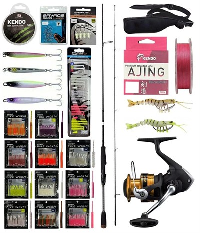 YekOutdoor ULTRA LRF Seti Savage Gear SG2 Ultra Light Game 2.13M 2-10GR &Shimano Makina FX 2500 FC HG