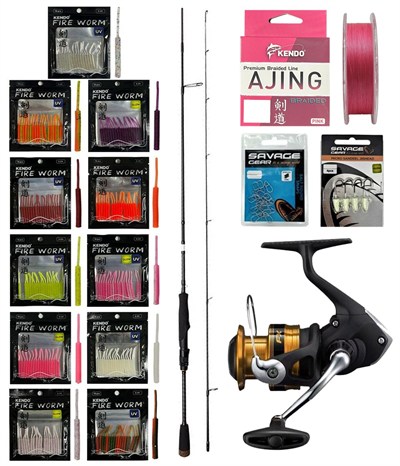 YekOutdoor ULTRA LRF Seti Savage Gear SG2 Ultra Light Game 2.13M 2-10GR &Shimano Makina FX 1000 FC