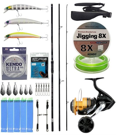 YekOutdoor Yüksek Performans Okuma Ceymar Surf 4,30 m 100-250 gr 3 Parça Surf Kamışı&Shimano Makina Socorro 8000 SW