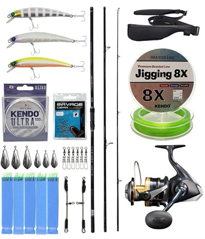 YekOutdoor Yüksek Performans Okuma Ceymar Surf 4,30 m 100-250 gr 3 Parça Surf Kamışı&Shimano Makina Spheros 8000 SW A HG