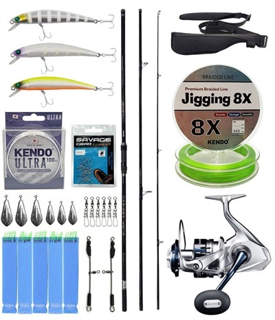 YekOutdoor Yüksek Performans Okuma Ceymar Surf 4,30 m 100-250 gr 3 Parça Surf Kamışı&Shimano Makina Saragosa 8000 SW A HG