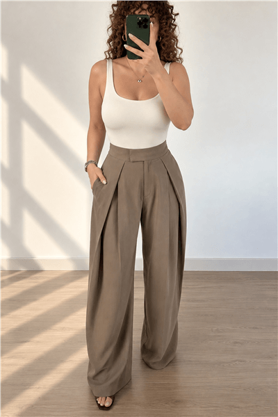 Camel Fit Liyosel Kumaş Pantolon