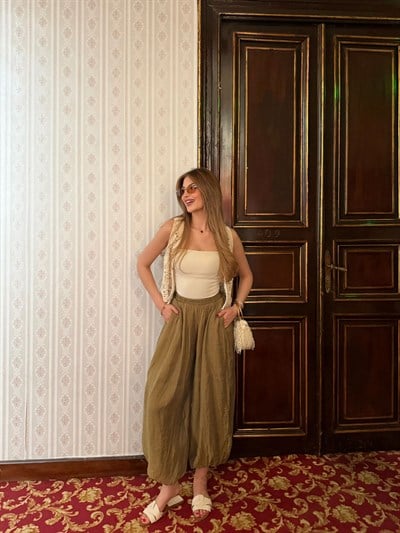 Yeşil Şalvar Pantolon