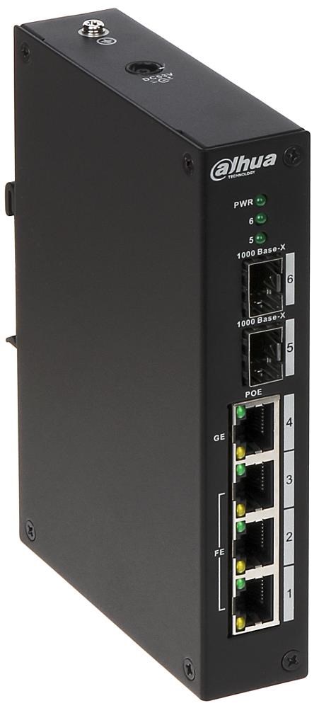 DAHUA PFS3206-4P-96 4 PORT ENDÜSTRİYEL POE SWİTCH