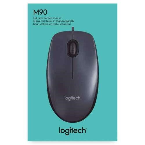 LOGİTECH M-90 USB OPTIK KABLOLU MOUSE SİYAH