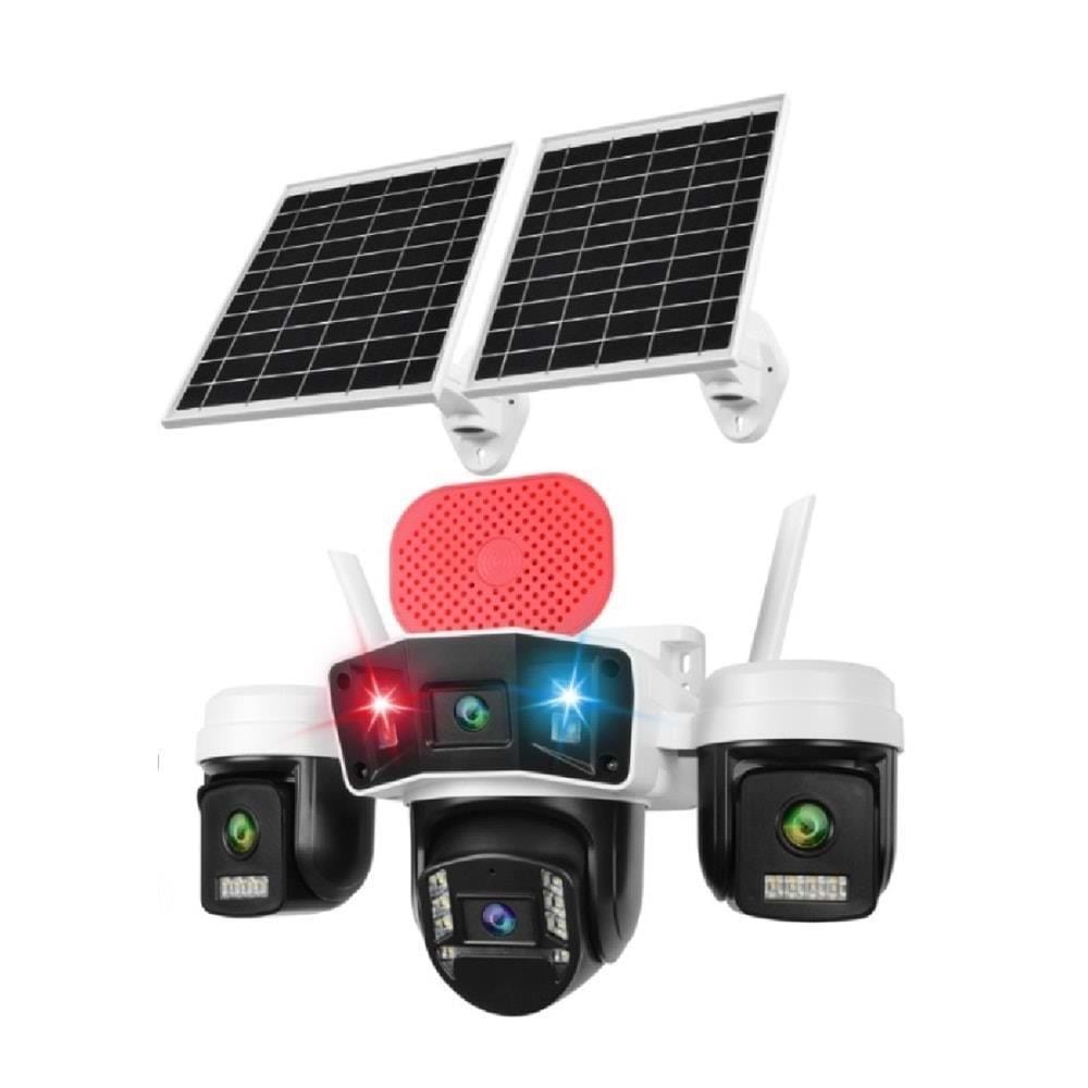 O-KAM OK-335 PREMİUM 4G 4 KAMERALI SOLAR KAMERA ÇİFT PANELLİ ÇAKARLI