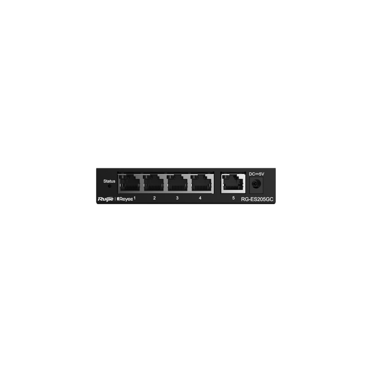 RUIJIE REYEE RG-ES205GC 5 PORT 10/100/1000 RUIJIE CLOUD YONETILEBİLİR DESKTOP SWITCH METAL KASA
