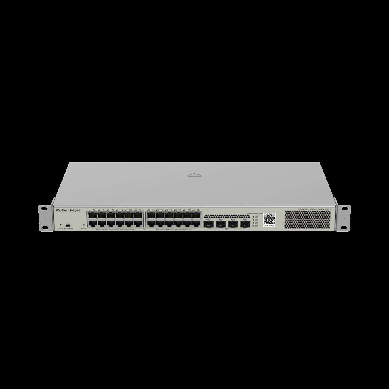 RUIJIE REYEE RG-NBS3100-24GT4SFP-P 24 PORT 10/100/1000 24 PORT POE 4 X SFP 370 WATT YONETILEBILIR RACK MOUNT SWITCH