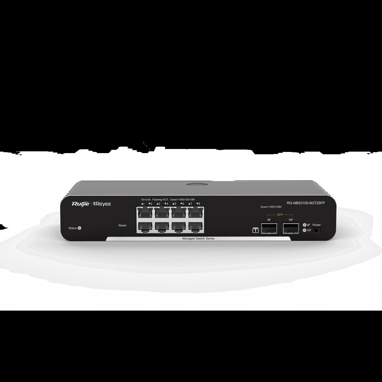 RUIJIE RG-NBS3100-8GT2SFP 8 PORT 10/100/1000 GİGABİT L2 YÖNETİLEBİLİR 2 SFP 8 PORT POE (125W) SWITCH