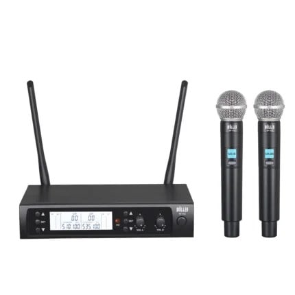 WÖLLER W-102EE 2 KANAL EL + EL UHF TELSİZ MİKROFONU
