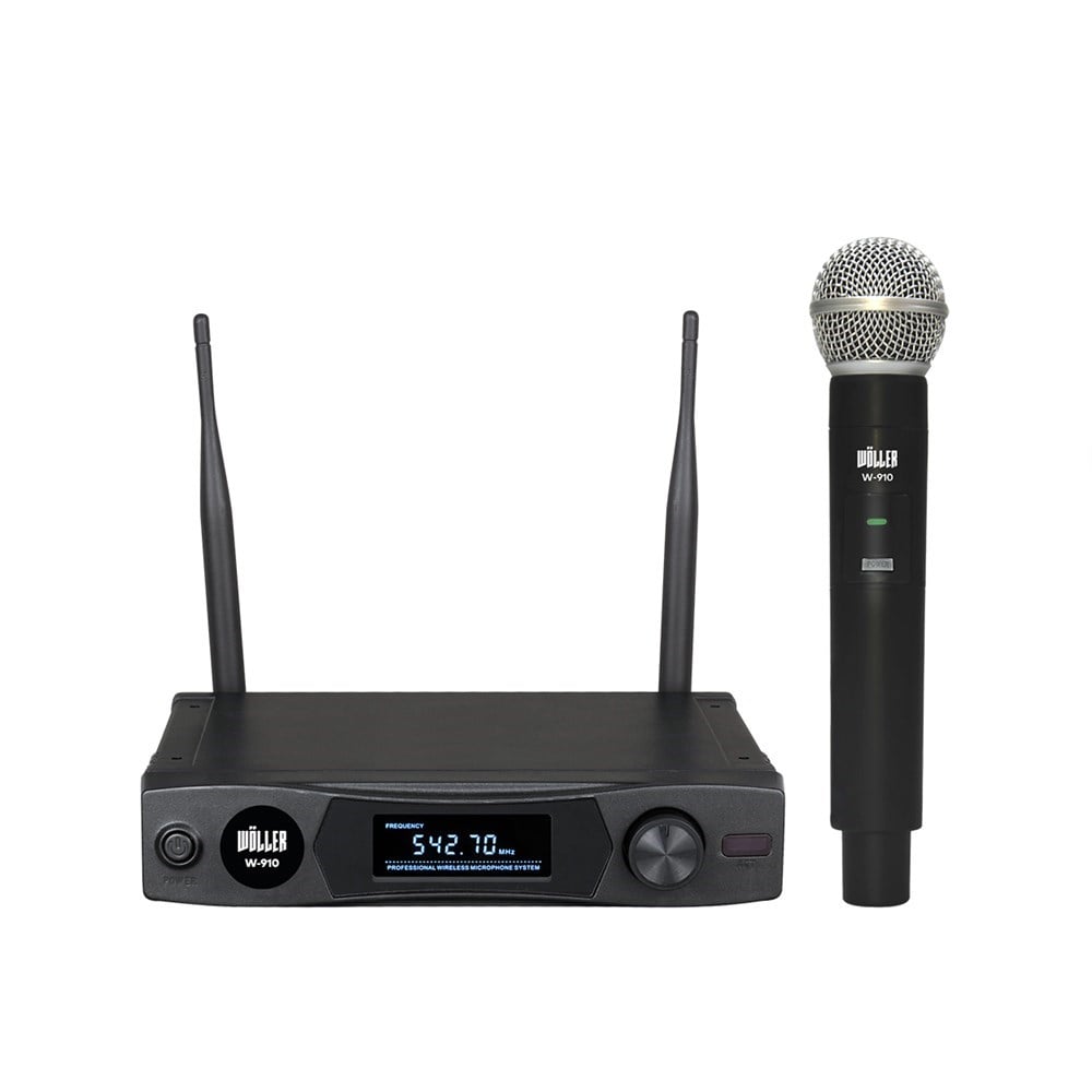 WÖLLER W-910E TEK EL UHF ÇEŞİTLİ FREKANSLI TELSİZ MİKROFONU