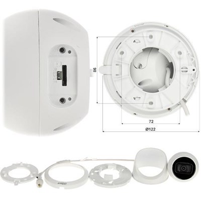 DAHUA IPC-HDBW2431TM-AS-0280B-S2 4MP 2.8MM IP67 IR SESLİ DOME STARLIGHT KAMERA 30MT