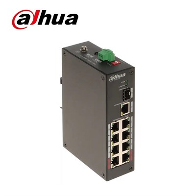 DAHUA PFS3110-BET-96 1GE UPLİNK + 1XSFP ENDÜSTRİYEL 8 PORT POE SWITCH (96W)