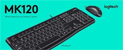 LOGİTECH MK-120 TÜRKÇE Q USB KABLOLU KLAVYE MOUSE SET