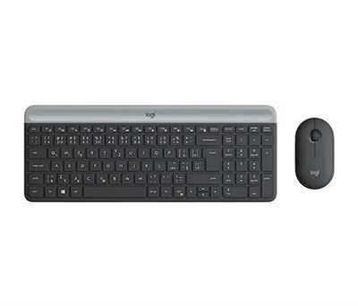 LOGİTECH MK470 İNCE KABLOSUZ KLAVYE VE  MOUSE SETİ SİYAH (920-009435)